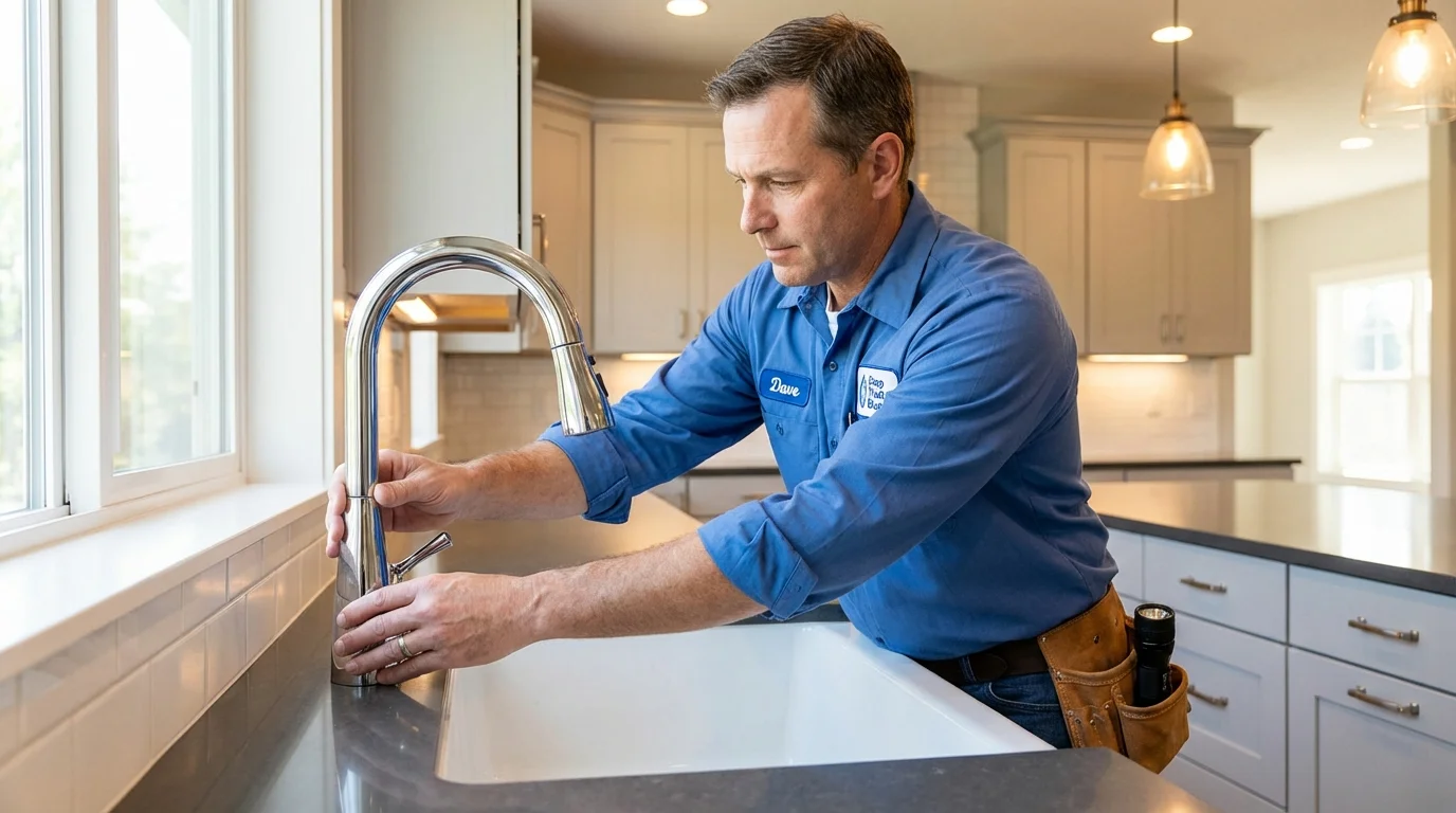 Kitchen faucet installation by Johns Plumbing LLC in Maywood